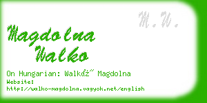 magdolna walko business card